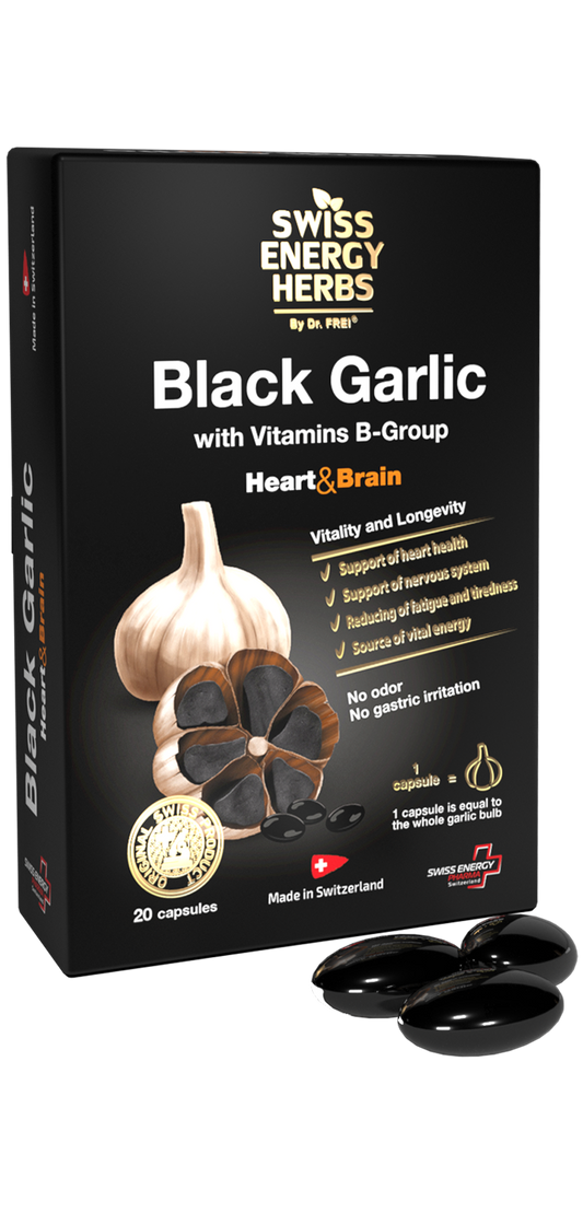 Swiss Energy Black Garlic, капсулы для здоровья