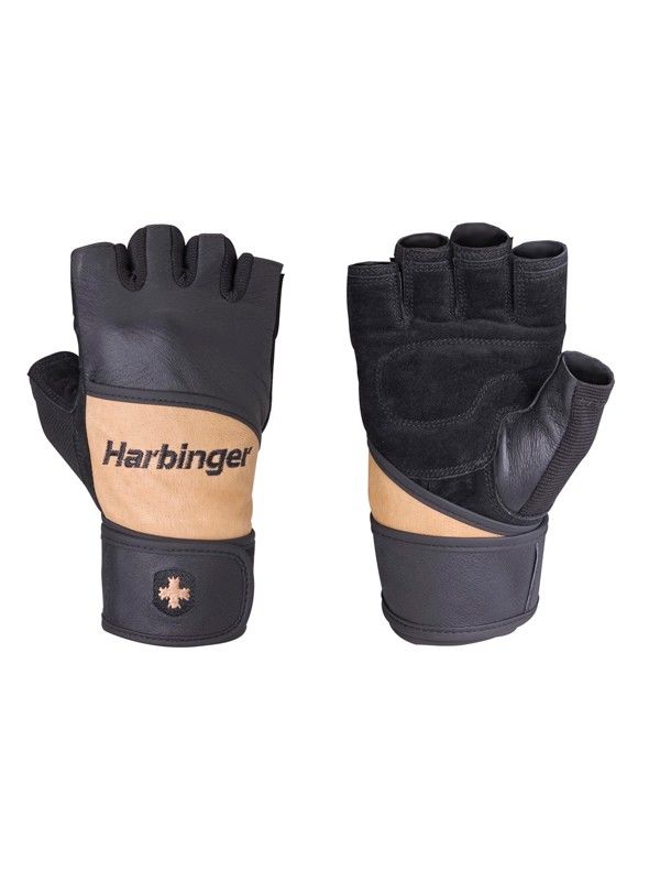Кожаные перчатки с напульсником для занятий спортом