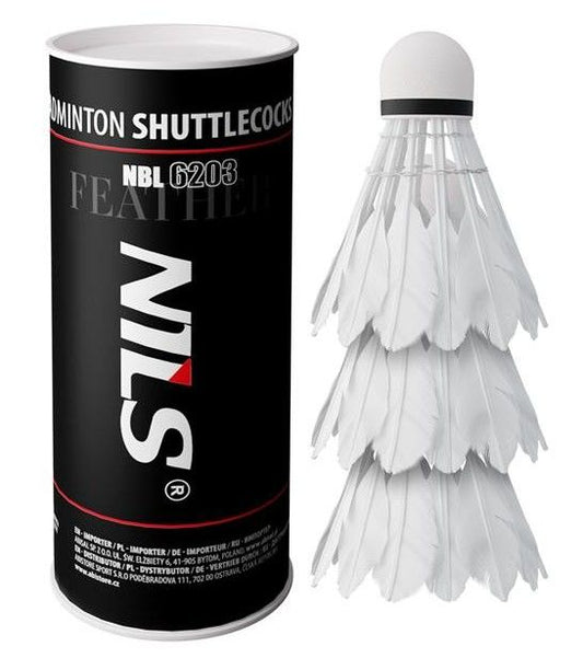 Тренировочные воланы NBL6203 NILS из перьев для бадминтона