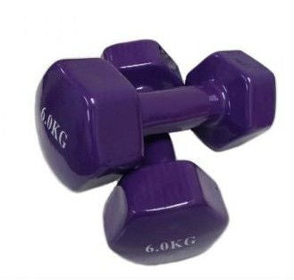 Виниловые гантели 6 кг для силовых тренировок