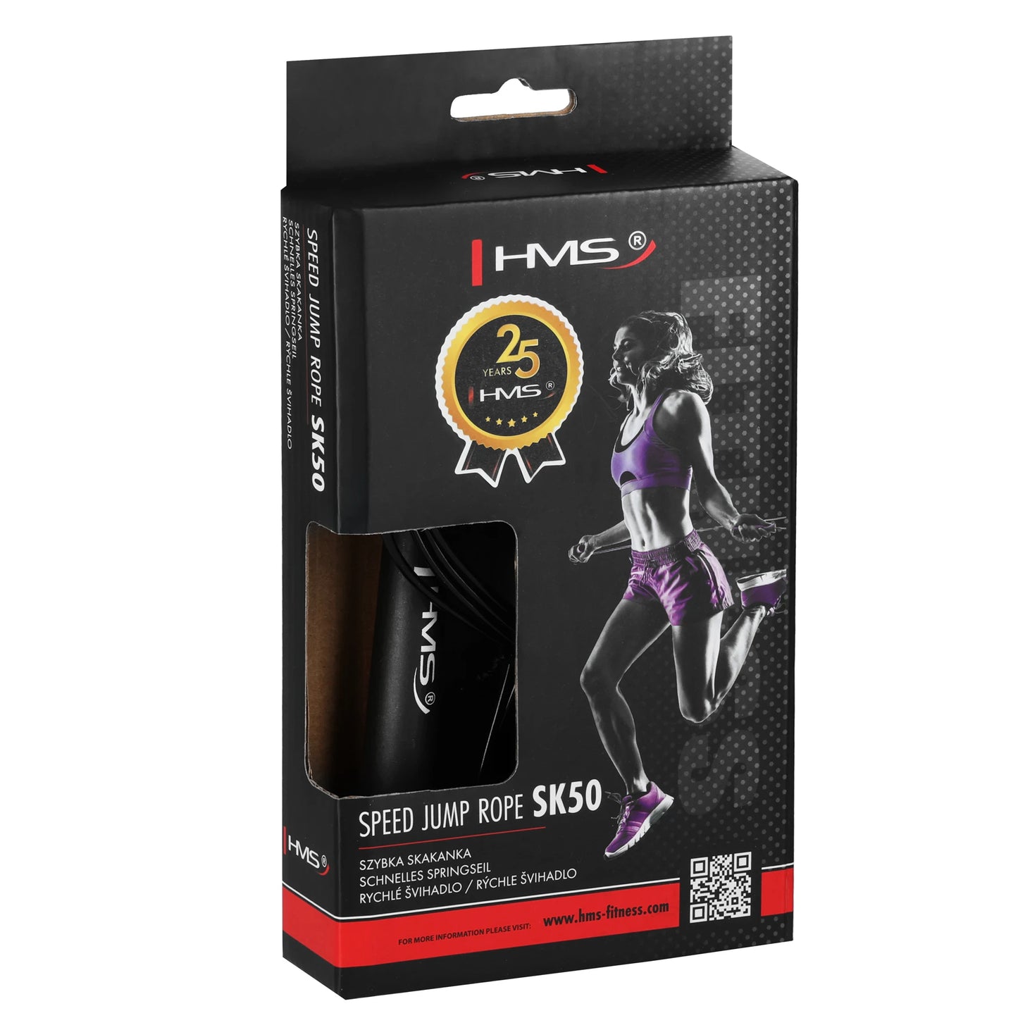 Скоростная скакалка SK50 HMS со стальным тросом
