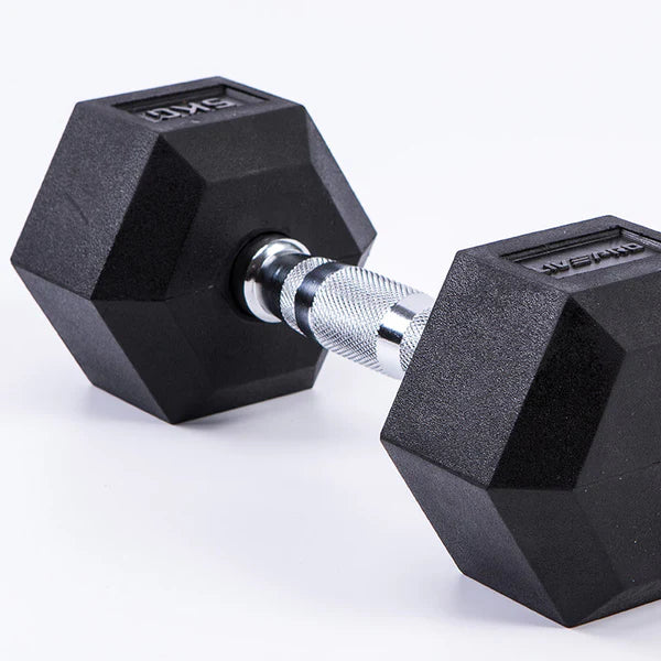 Gantere hexagonale (pereche) Rubber Hex Dumbbells LP8005