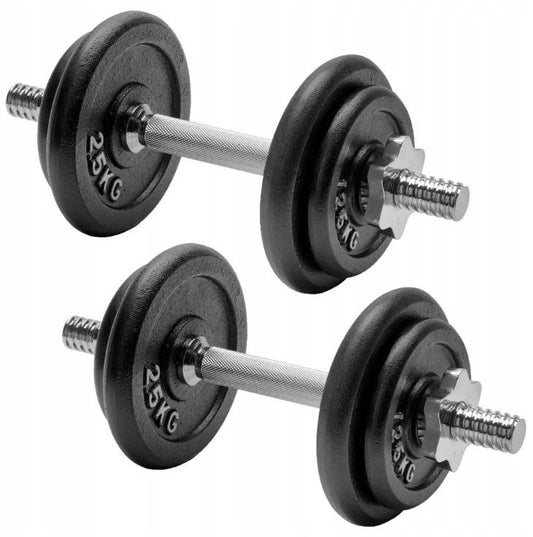 Набор хромированных гантелей 10 кг для точных нагрузок