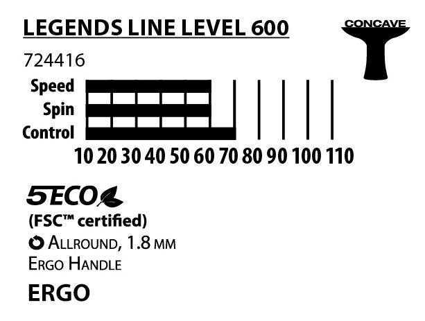 Ракетка Legends 600 FSC для настольного тенниса