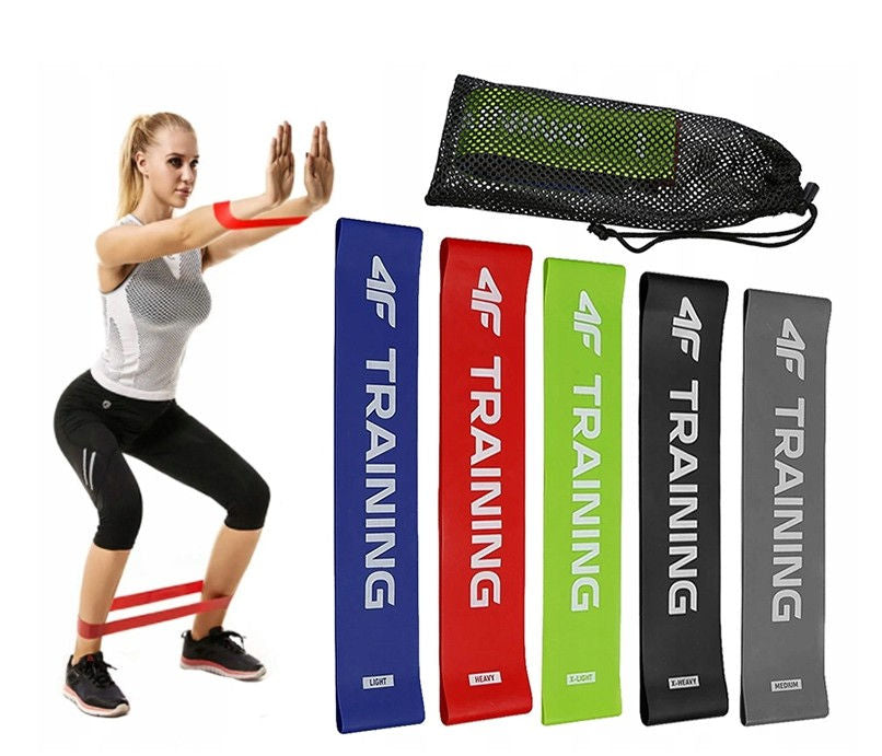 Эластичные ленты для упражнений, 5 уровней нагрузки