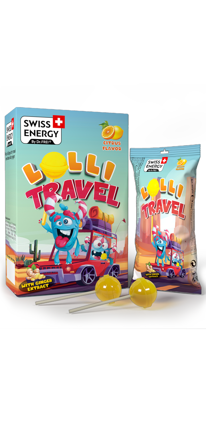 Леденцы LOLLITRAVEL от тошноты при поездках