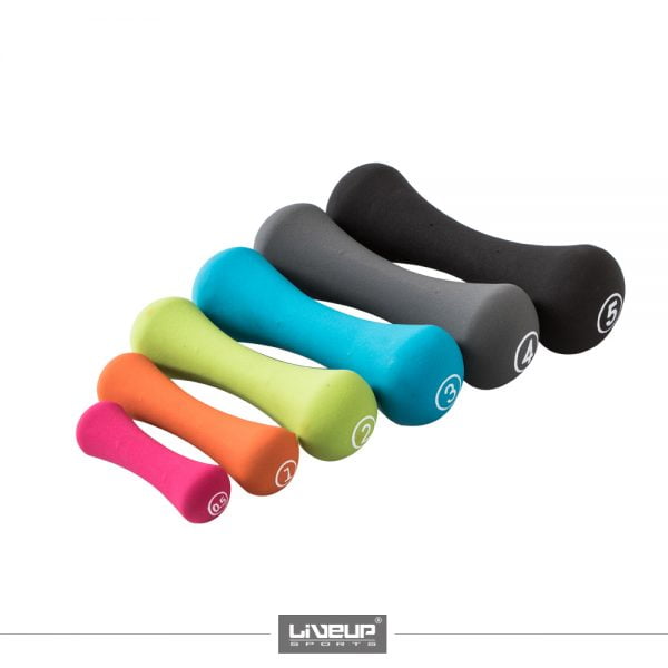 Гантели LiveUp LS2002 из чугуна с ПВХ покрытием