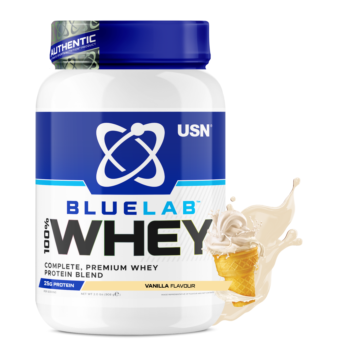Сывороточный протеин USN Blue Lab Whey, 25 г для роста мышц