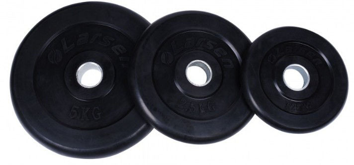 Обрезиненный диск 5 кг для гантелей и штанг 30 мм
