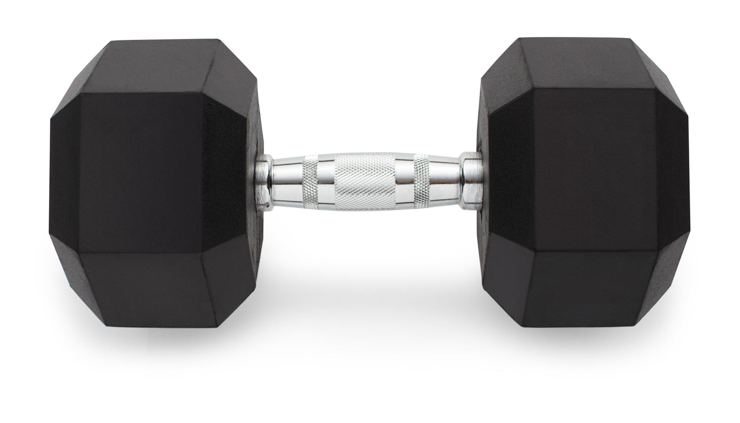 Гексагональные обрезиненные гантели для эффективных тренировок