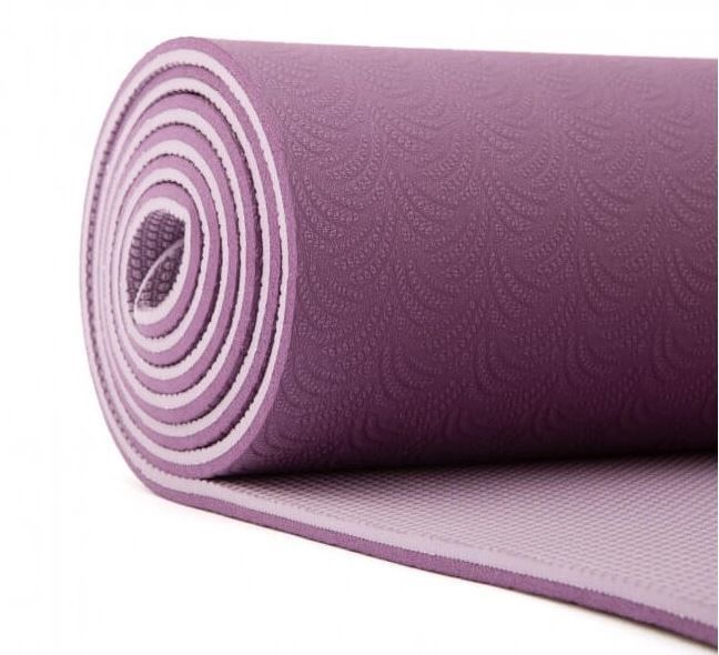 Нескользящий йога мат Lotus Pro, 6 мм толщина