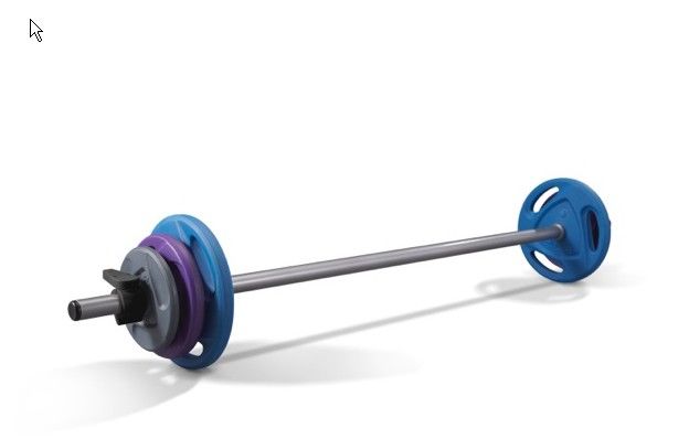 Набор бодипампа с цветными дисками и грифом 17 кг