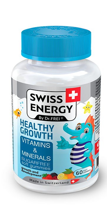 SWISS ENERGY HEALTHY GROWTH, жевательные пастилки для детей