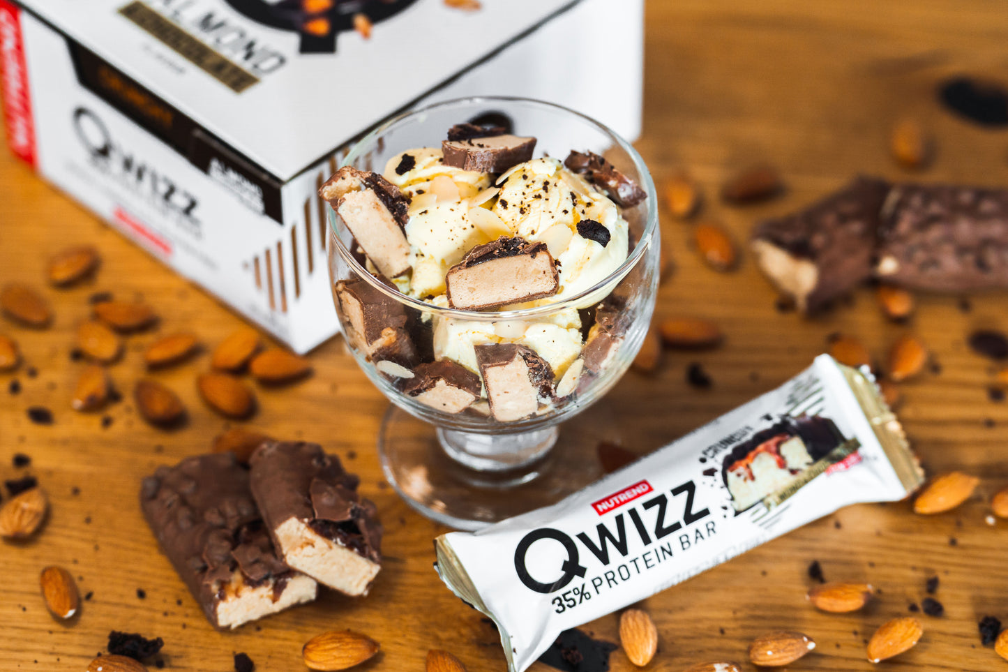 Хрустящий протеиновый батончик QWIZZ BAR с 21 г белка