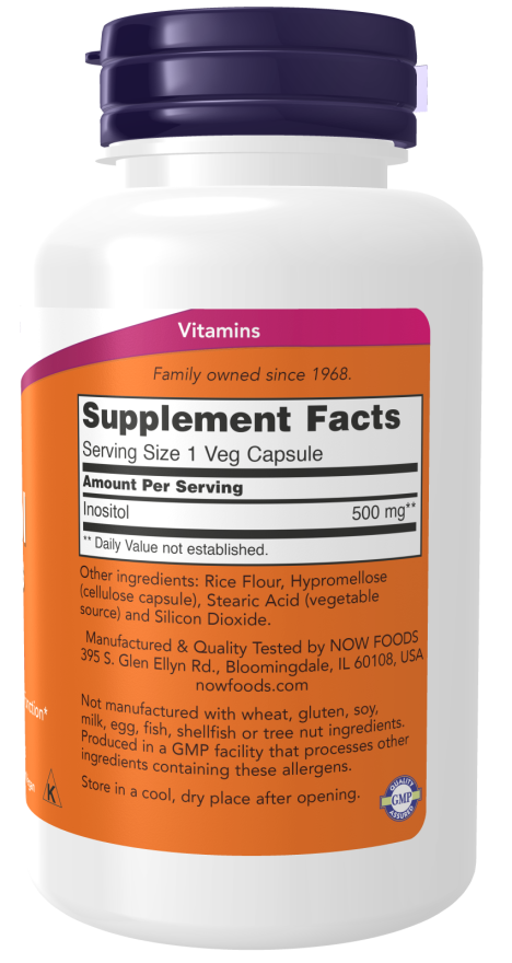 Now Foods, Inozitol 500 mg, 100 capsule