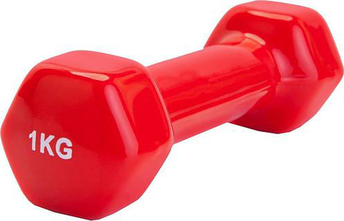 Виниловая гантель 1 кг для домашних тренировок