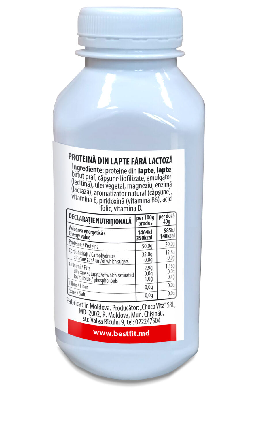 Proteina din lapte 45+ Smoothie Strawberry, 40g