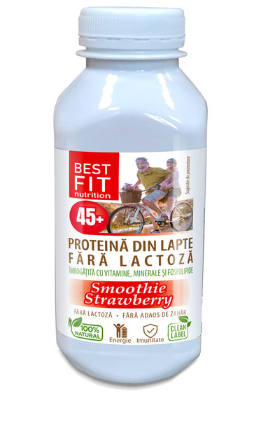 Proteina din lapte 45+ Smoothie Strawberry, 40g