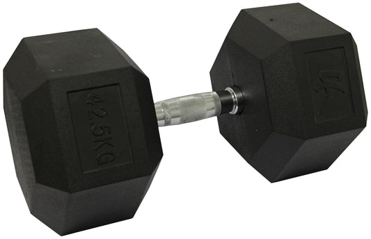 Gantera rubber hex dumbbell 27,5 kg