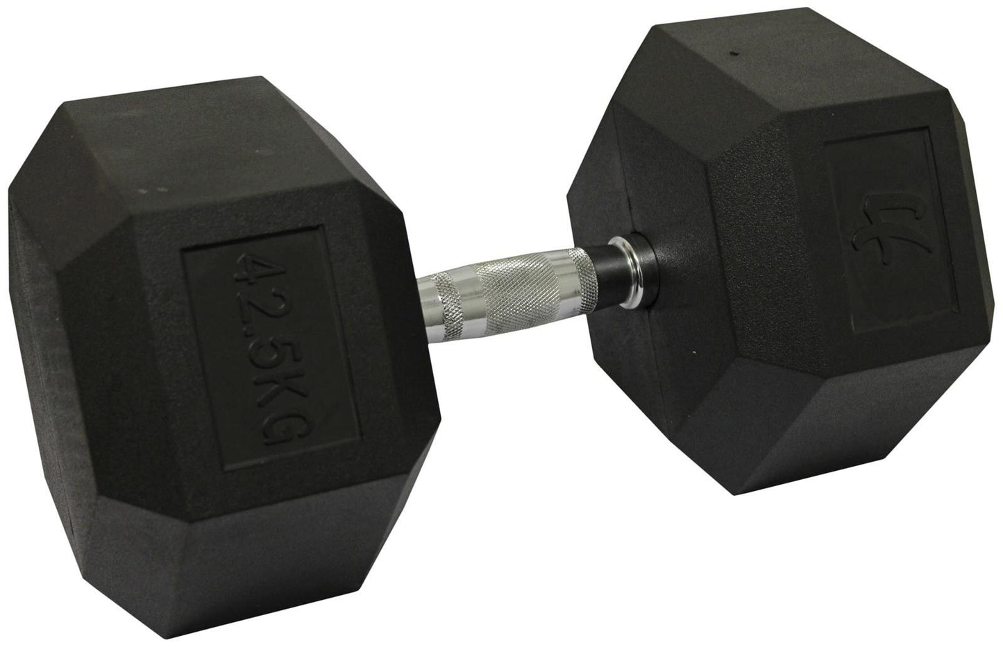 Гексагональная обрезиненная гантеля pio rubber hex dumbbell 42,5 kg