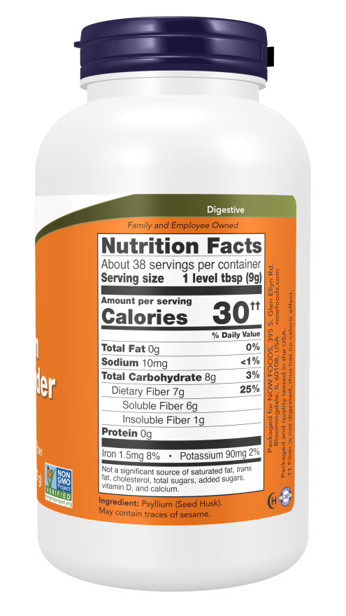NOW FOODS, PSYLLIUM HUSK Powder, 340 gr