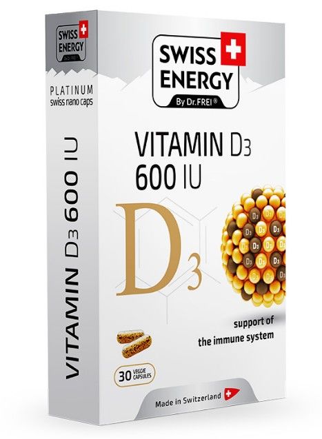 Swiss energy vitamin d3  600 iu.blister, n30