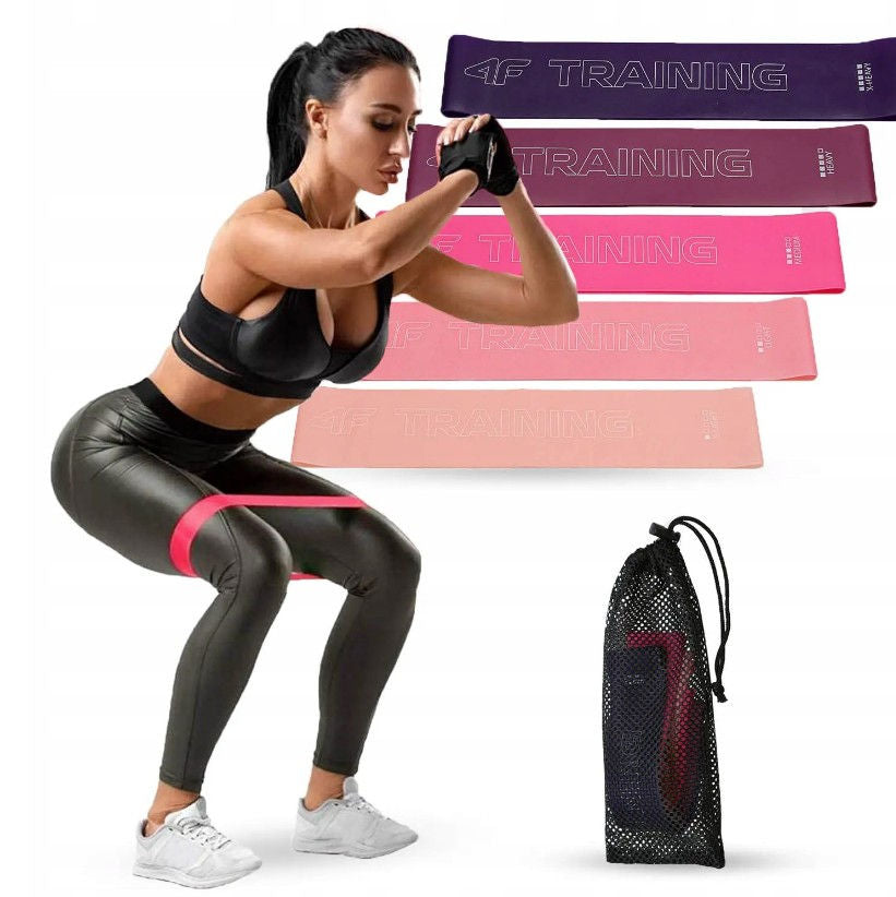 Эластичные ленты для упражнений, 5 уровней нагрузки
