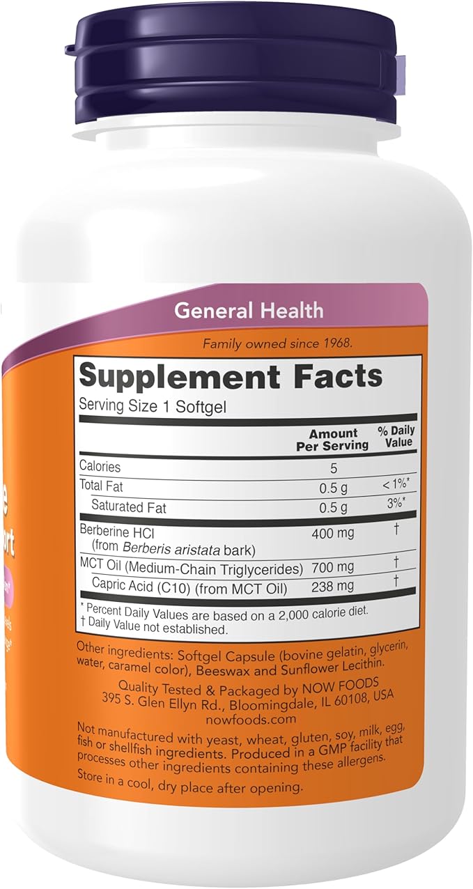 Now Foods, Berberine Glucose Support, 90 sgels