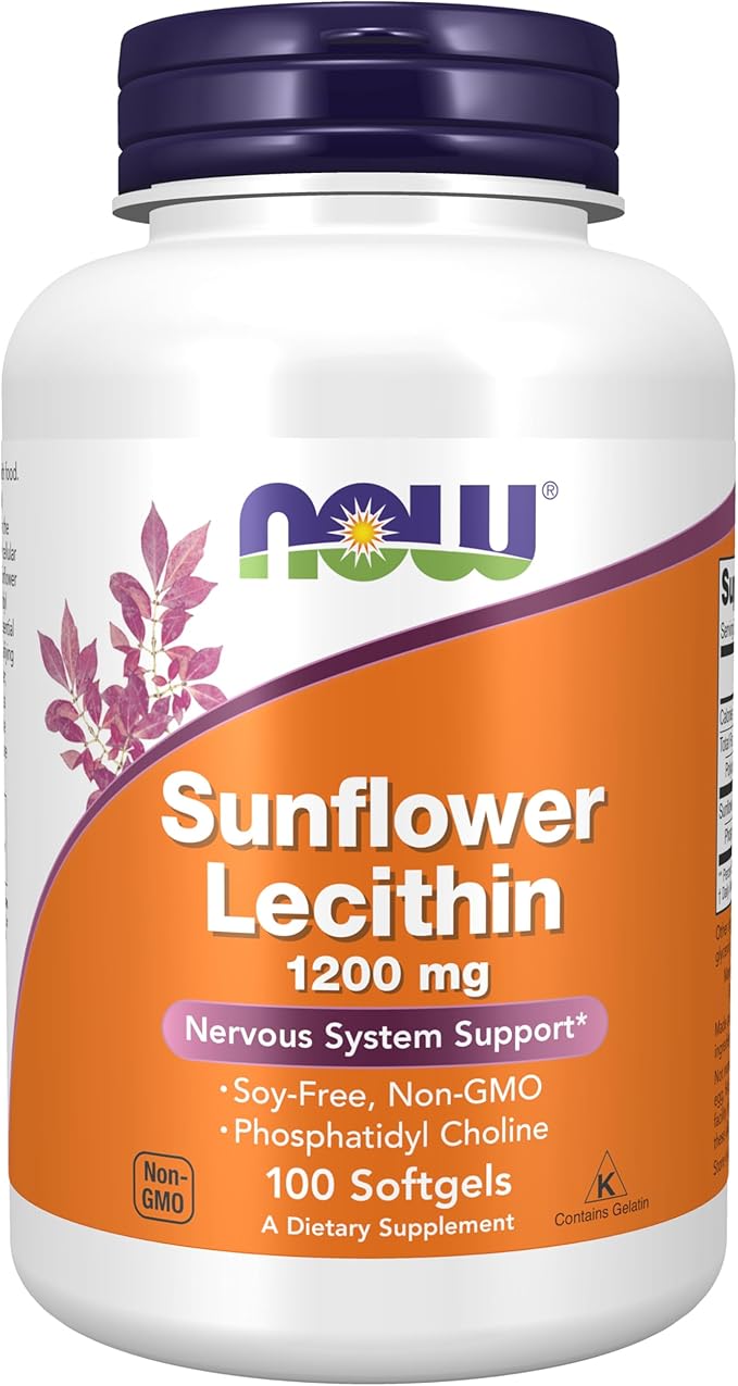 Now Foods, Sunflower Lecithin, 1200 mg, 100 sofgtels