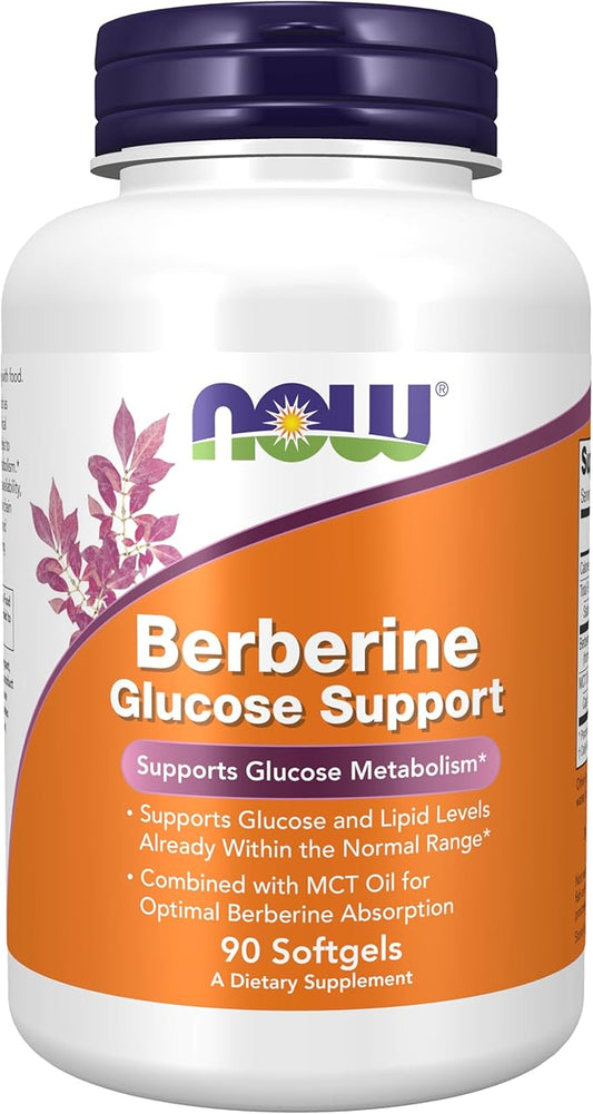 Now Foods, Berberine Glucose Support, 90 capsule gelatinoase