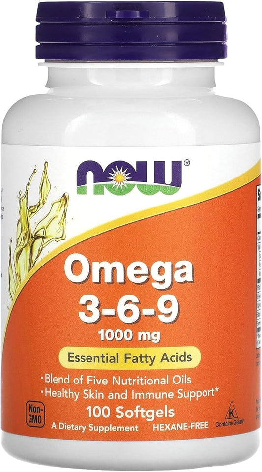 Now Foods, Omega 3-6-9, 1000mg, 100 capsule moi