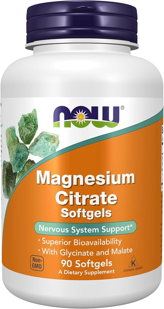 Now Foods, Magnesium Citrate, 90 Sgels
