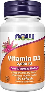 Now Foods, Vitamin D-3, 2000 IU,120 softgels