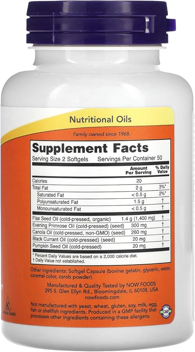 Now Foods, Omega 3-6-9, 1000mg, 100 capsule moi