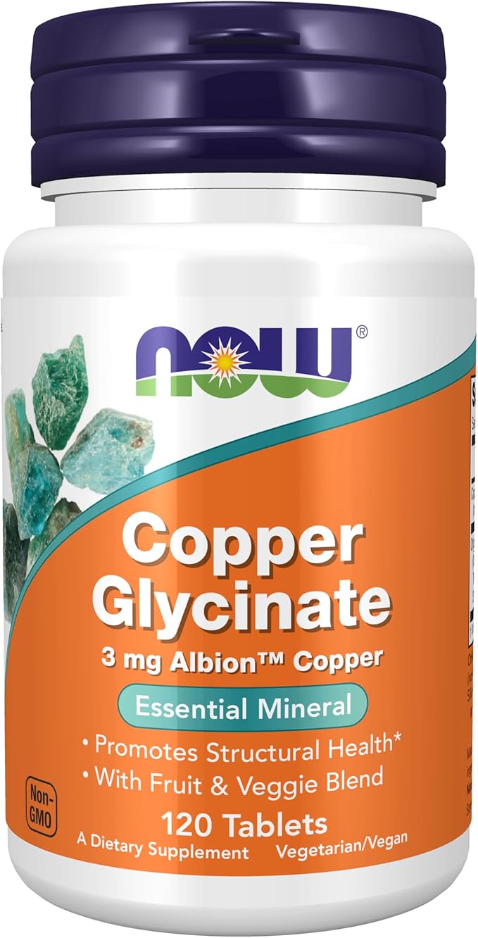 Now Foods, Copper Glycinate 3 mg, 120 tabs