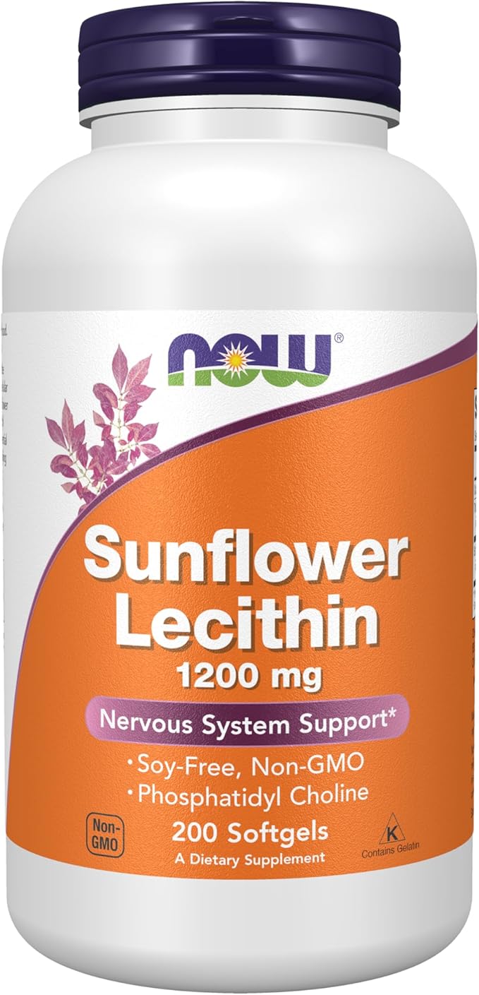 Now Foods Sunflower Lecithin 1200 mg — для печени и мозга