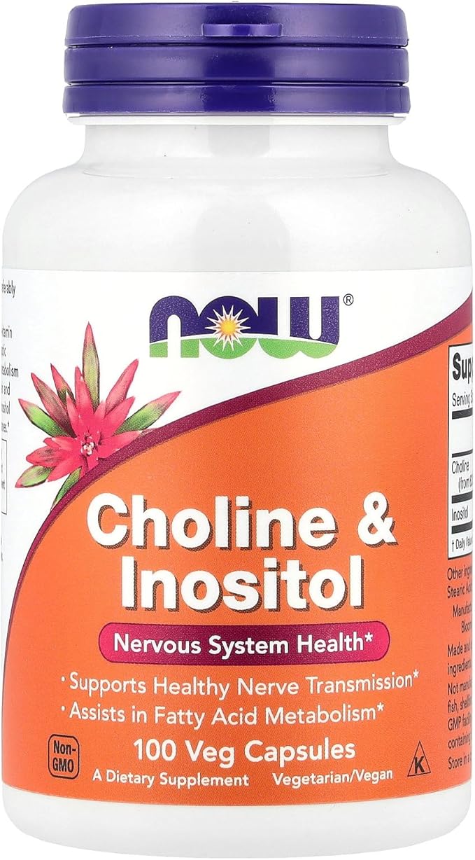 Now Foods, Choline & Inositol, 100 Veg Caps