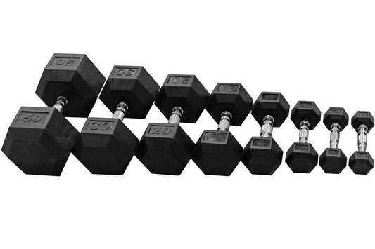 Гантели rubber hex 17.5kg