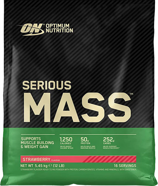 Serious Mass 5450 г – гейнер для набора массы Optimum