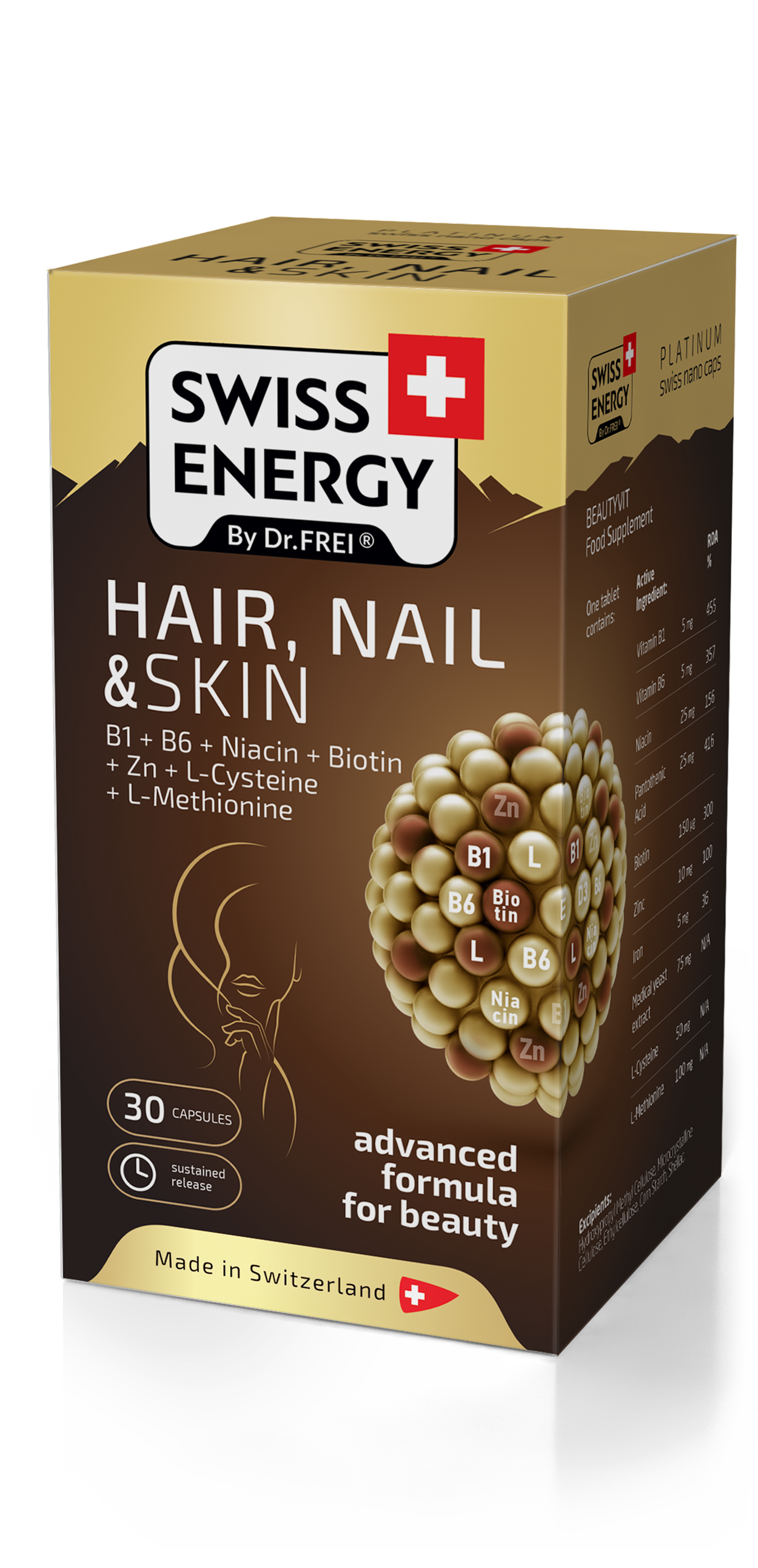 Nanocaps swiss energy hair, nails &amp; skin