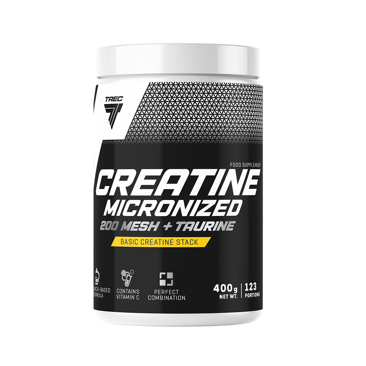 Creatine micronized 200 mesh + taurine 400g jar