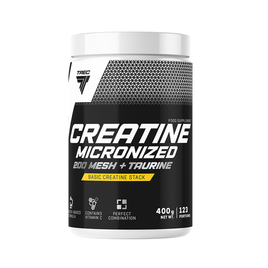 Creatine micronized 200 mesh + taurine 400g jar