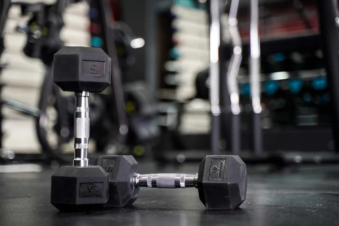 Gantere hexagonale (pereche) Rubber Hex Dumbbells LP8005