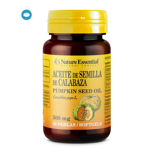 Pumpkin seed oil 500 mg. 50 softgels.