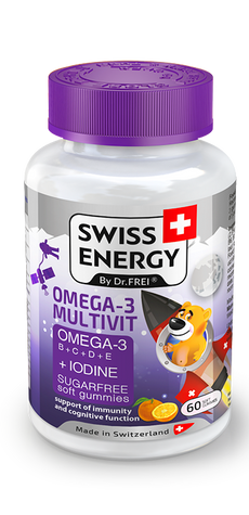 Swiss energy omega-3 multivit+iodine jeleuri gumate, n60