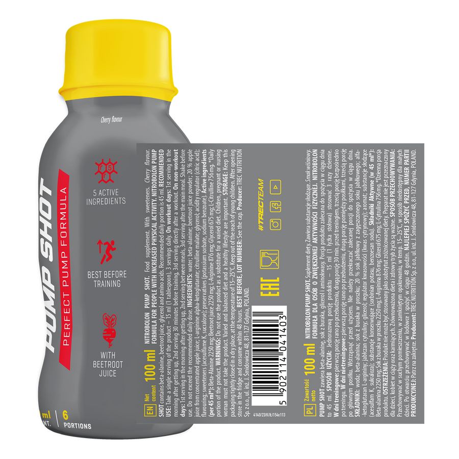 Nitrobolon Pump Shot, предтренировочный комплекс для энергии