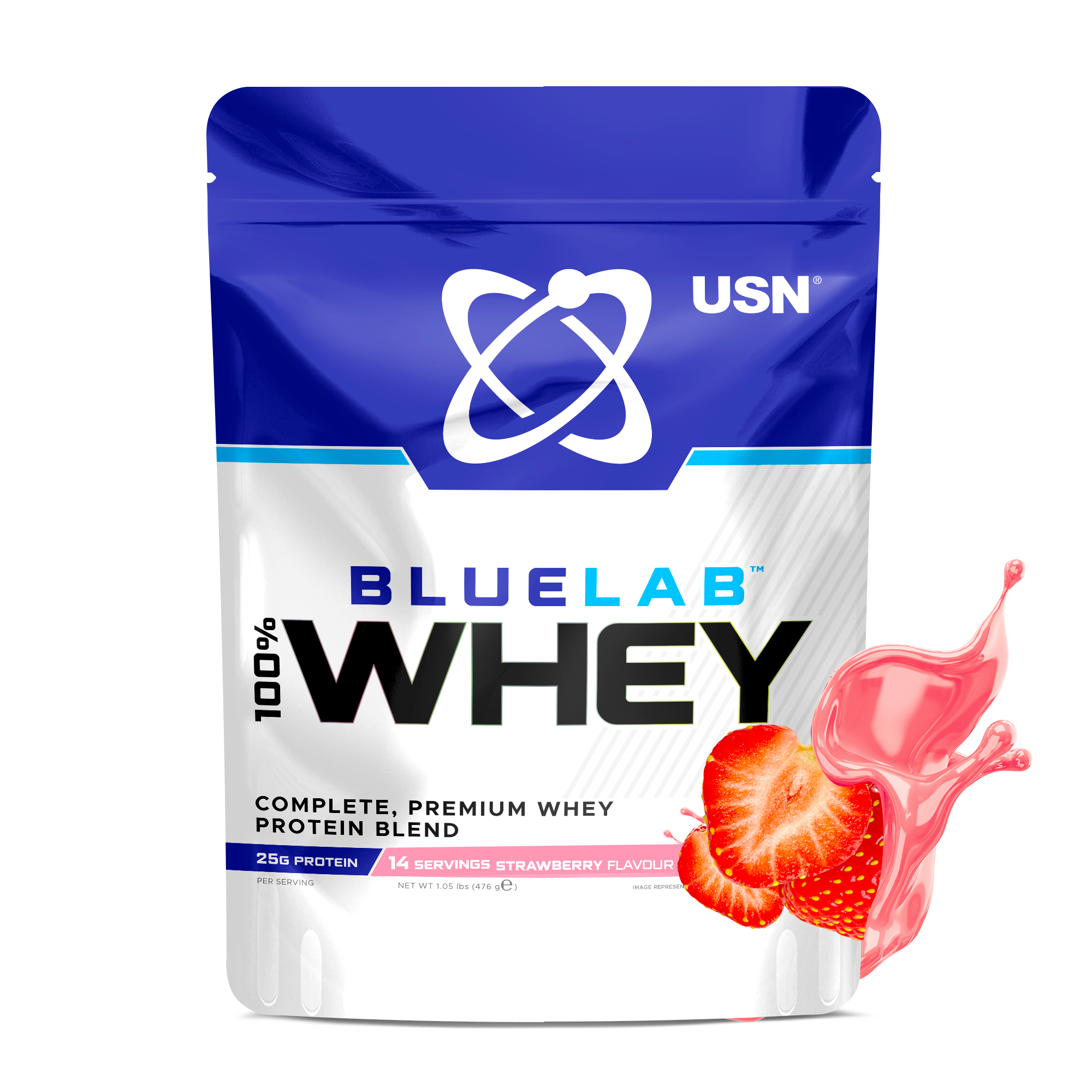 Blue Lab Whey Raspberry Сывороточный протеин USN Blue Lab Whey для роста мышц