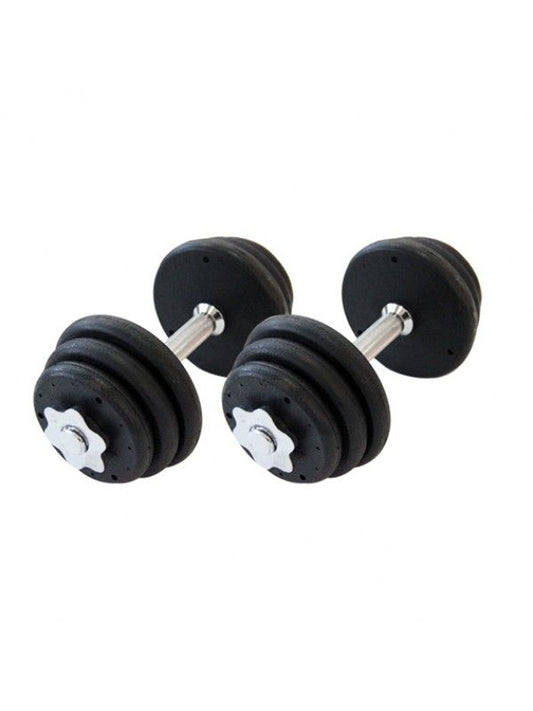 Dumbbell, collapsible, rubberized (20 kg/pair)