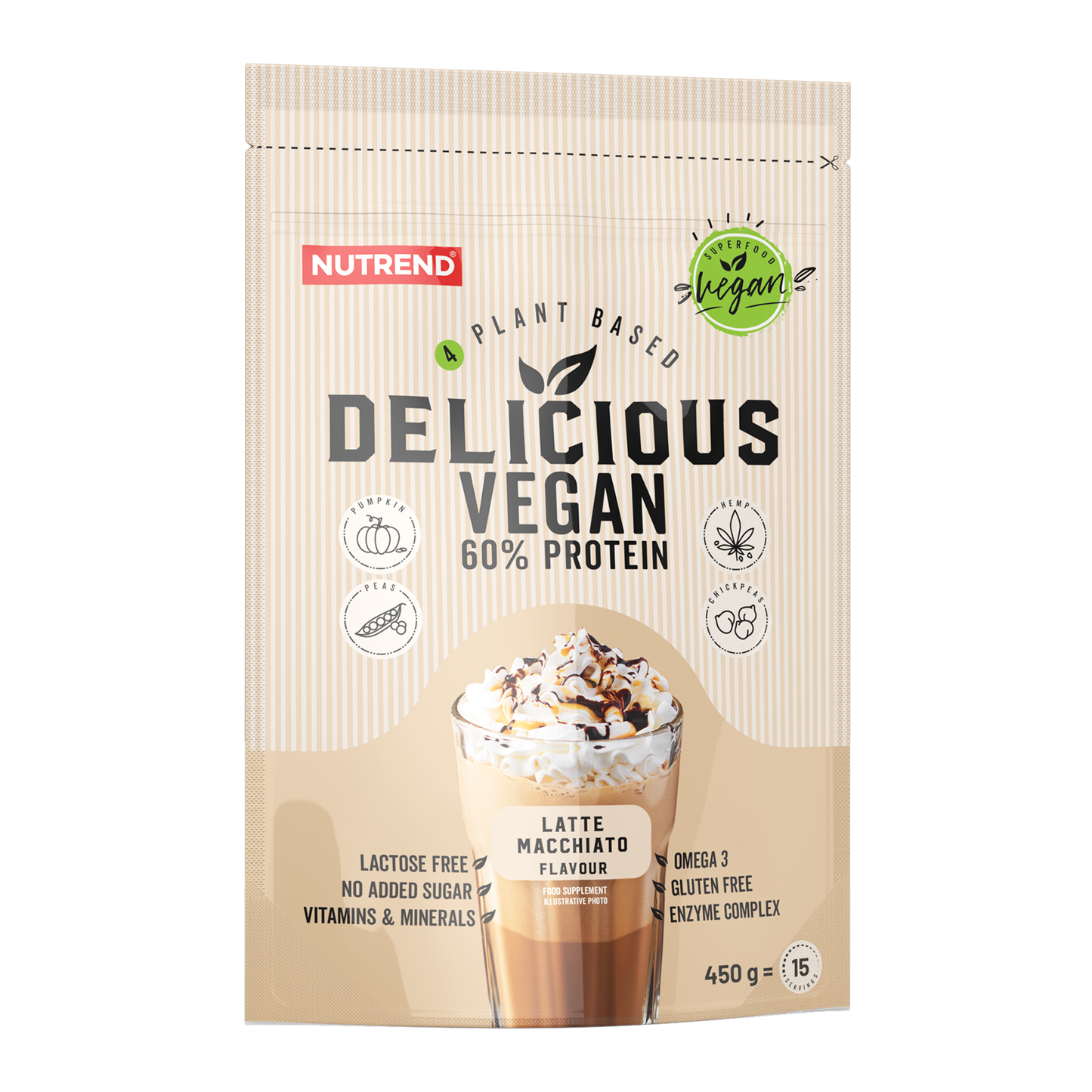 Protein delicious vegan protein, 450 g