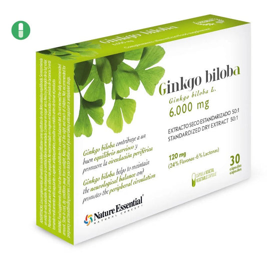 Ginkgo biloba 6000 mg. 24% / 6 % (dry extract) 30 vegetable caps.